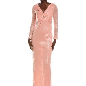 St. John Sequin Long Sleeve Gown